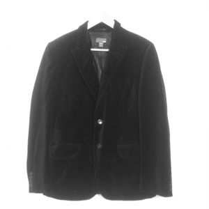 H&M Black Velvet Blazer with pinstripe lining